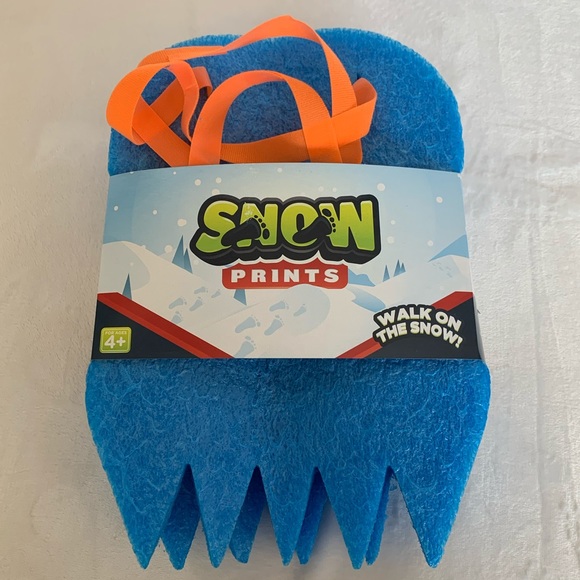 Snow Prints NIP w/ Orange Shoe Straps - Picture 7 of 11